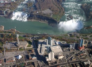 Aerial view of the falls